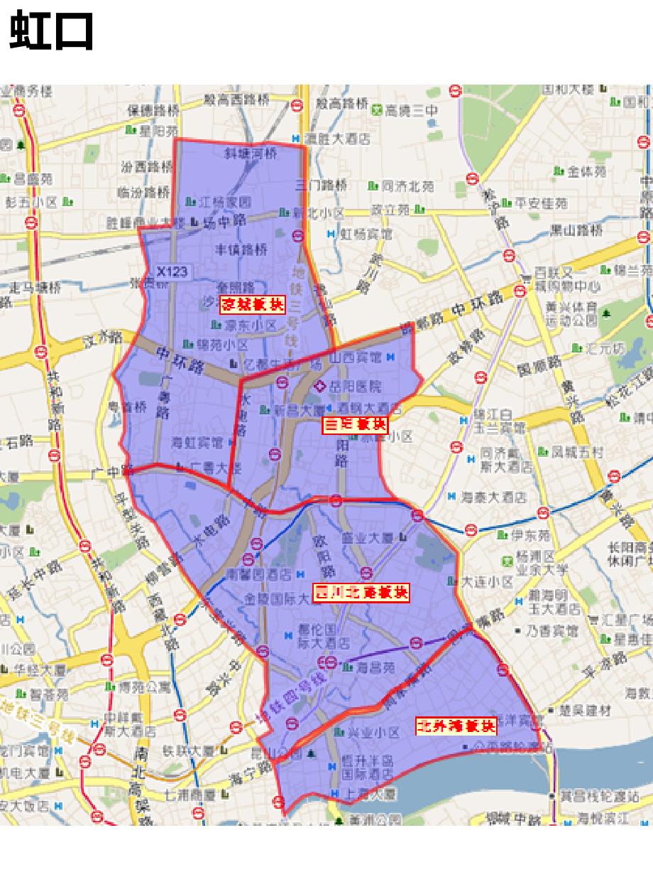 上海各区板块分布图