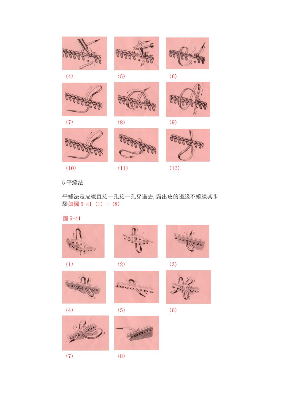 皮革缝合几种方法