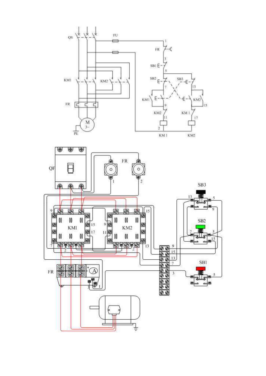 三相異步電動機正反轉原理及接線