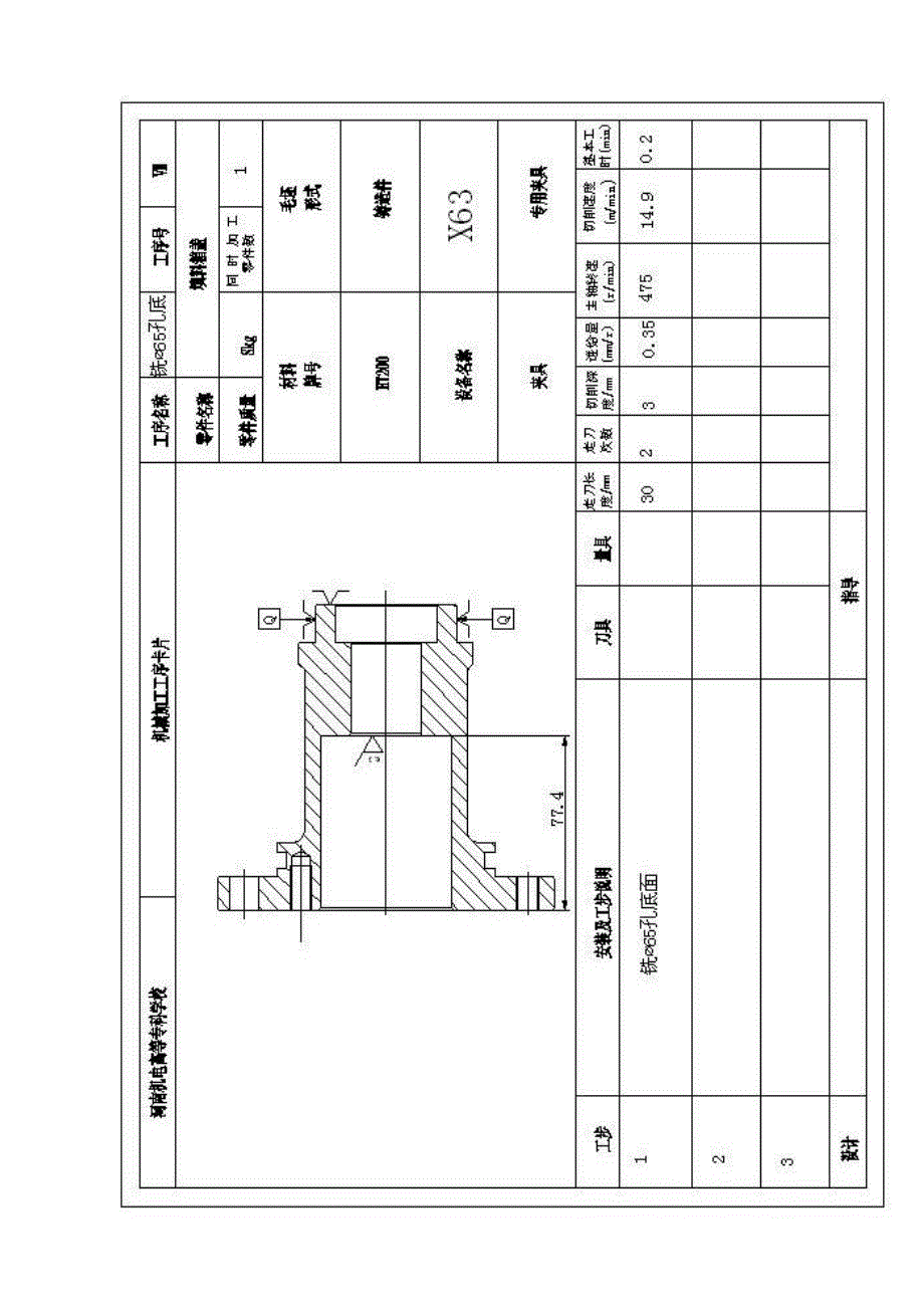 填料箱蓋夾具設計工藝卡