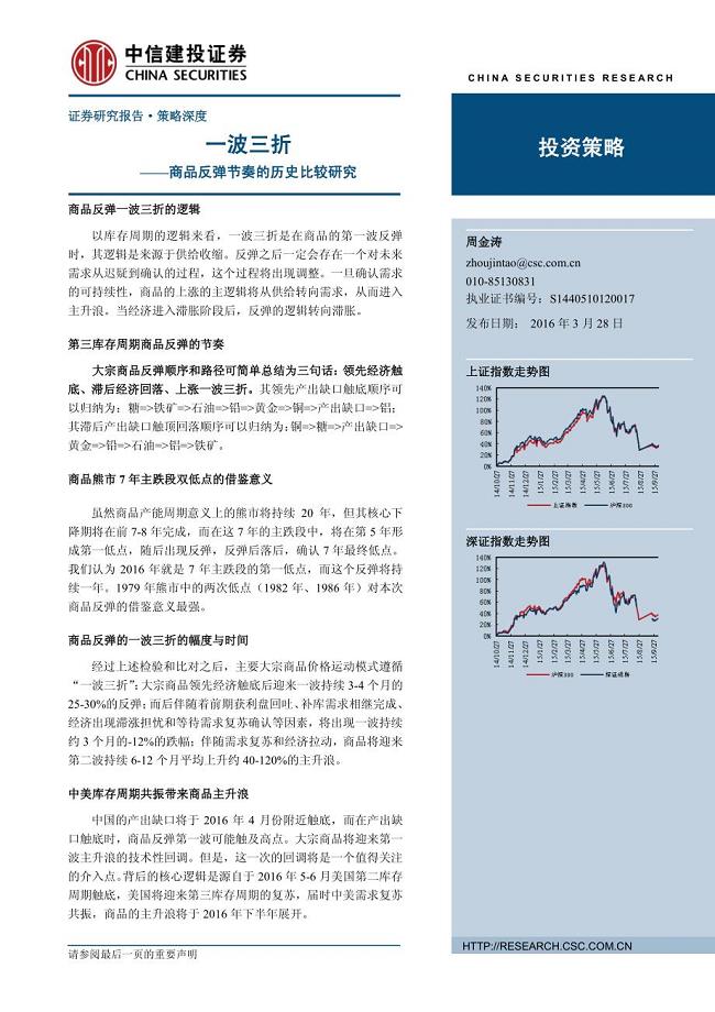 周金涛投资报告-商品反弹节奏的历史比较研究：一波三折
