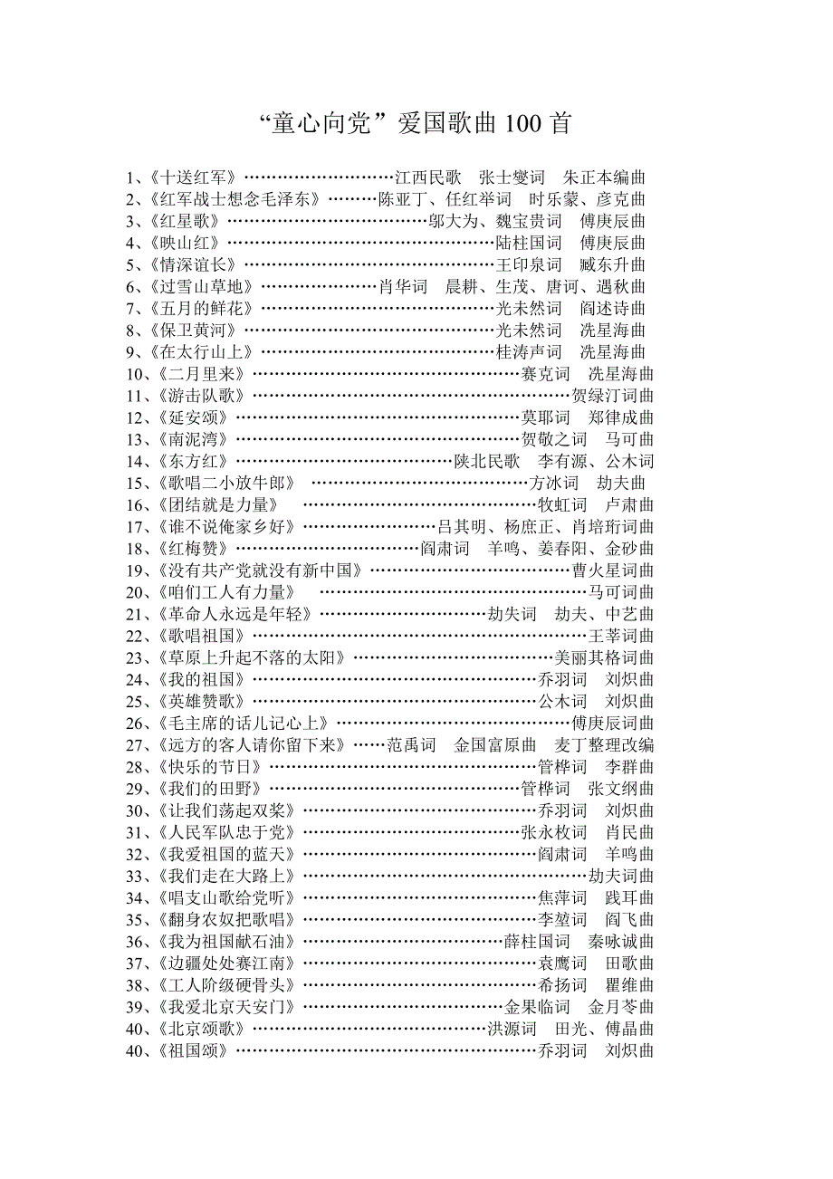 爱国歌曲有哪些(儿童爱国歌曲有哪些)