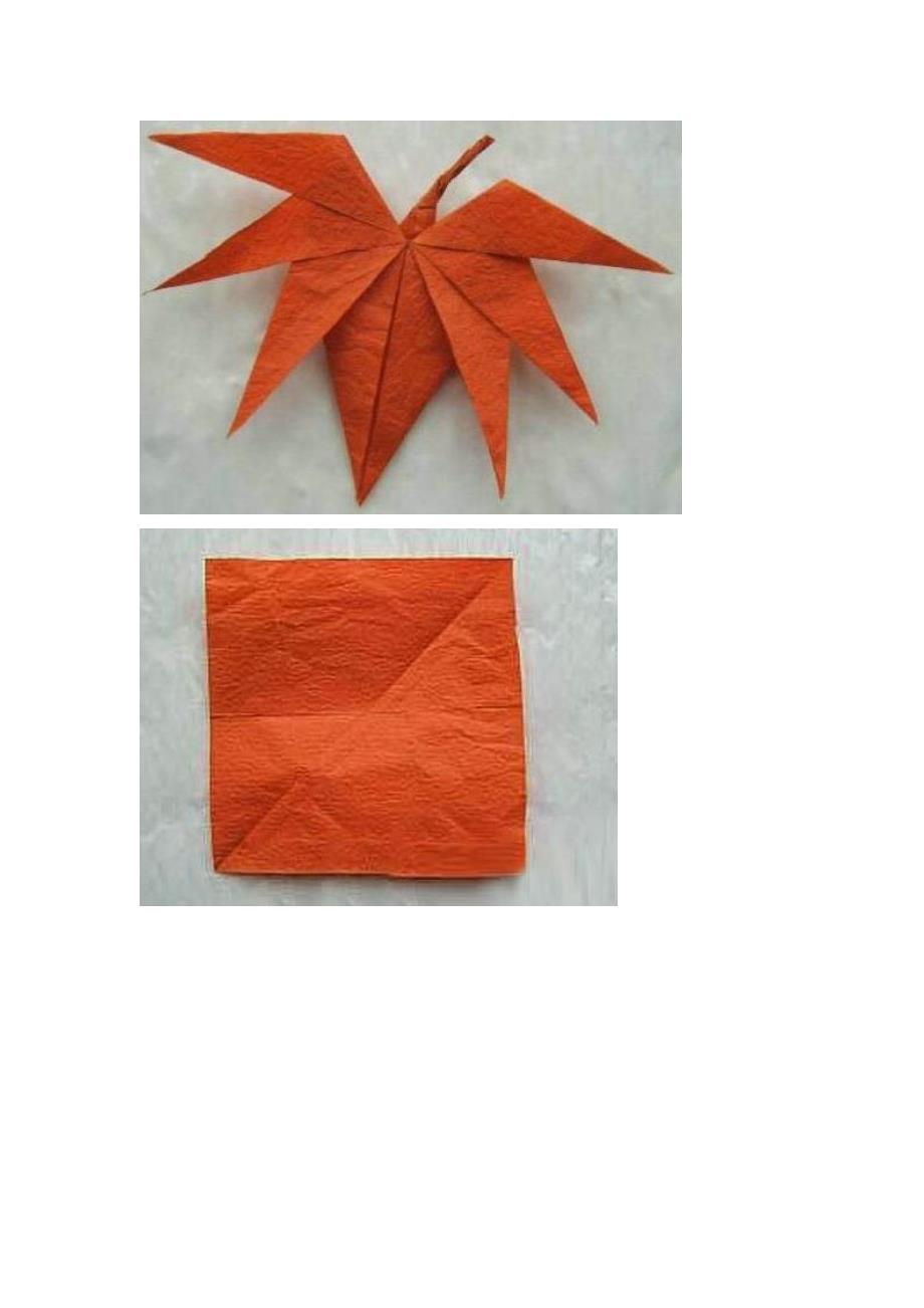 枫叶折纸图解图片