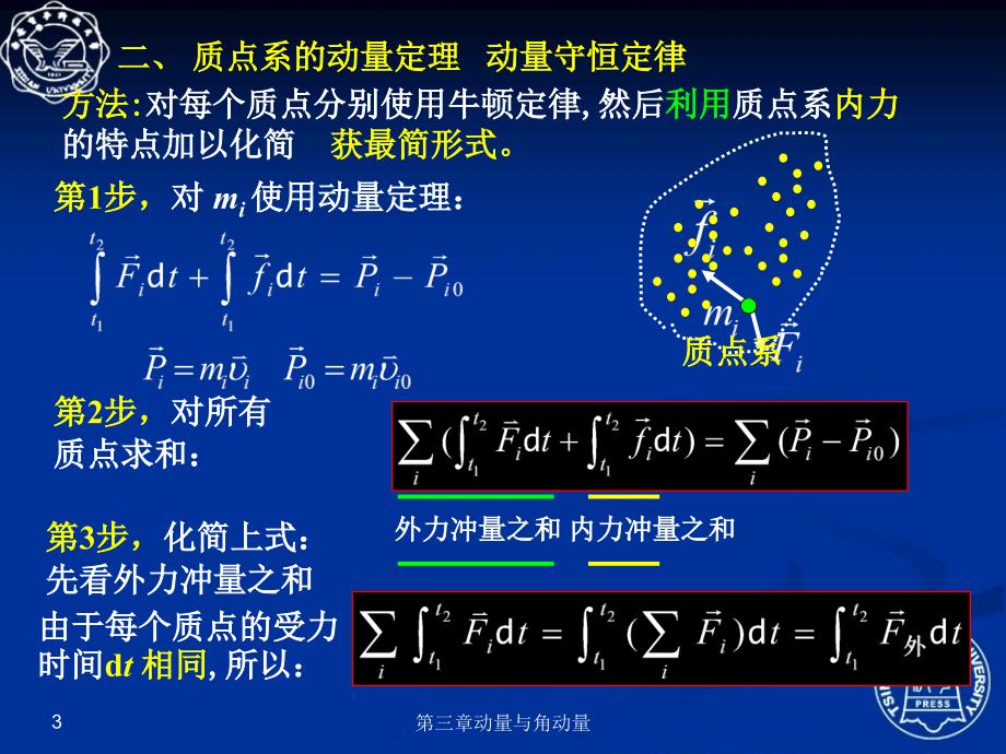 質點系的動量定理動量守恆定律